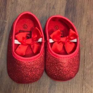 Red baby slipper/shoes